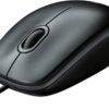 Logitech B100 Wired USB Mouse – 3-Button, Optical Tracking, Ambidextrous Design for PC, Mac, Laptop, Plug and Play, 800 DPI Precision, Black