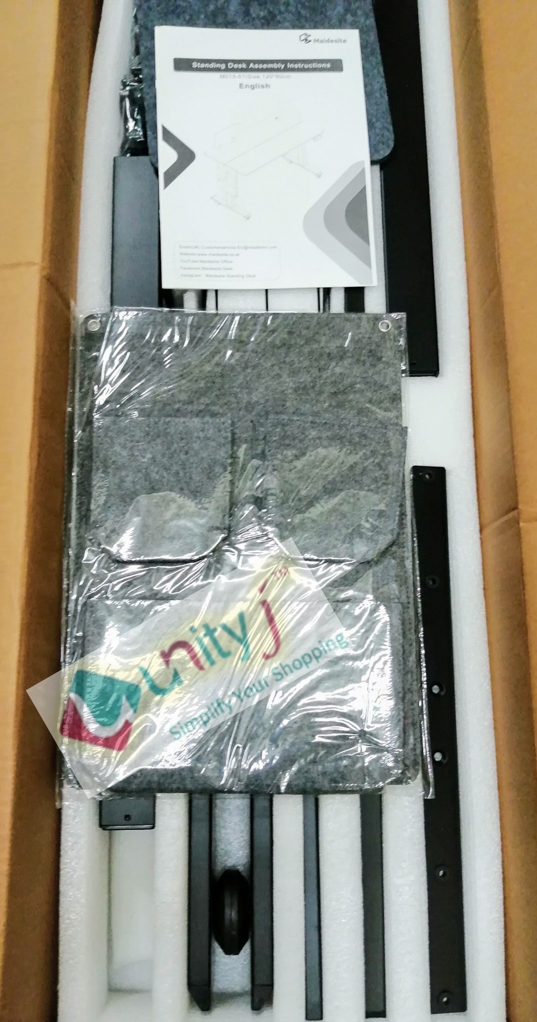 Unityj Uk Computers MAIDeSITe Electric Standing Desk Black 1760 Unityj Uk Computers MAIDeSITe Electric Standing Desk Black 1760