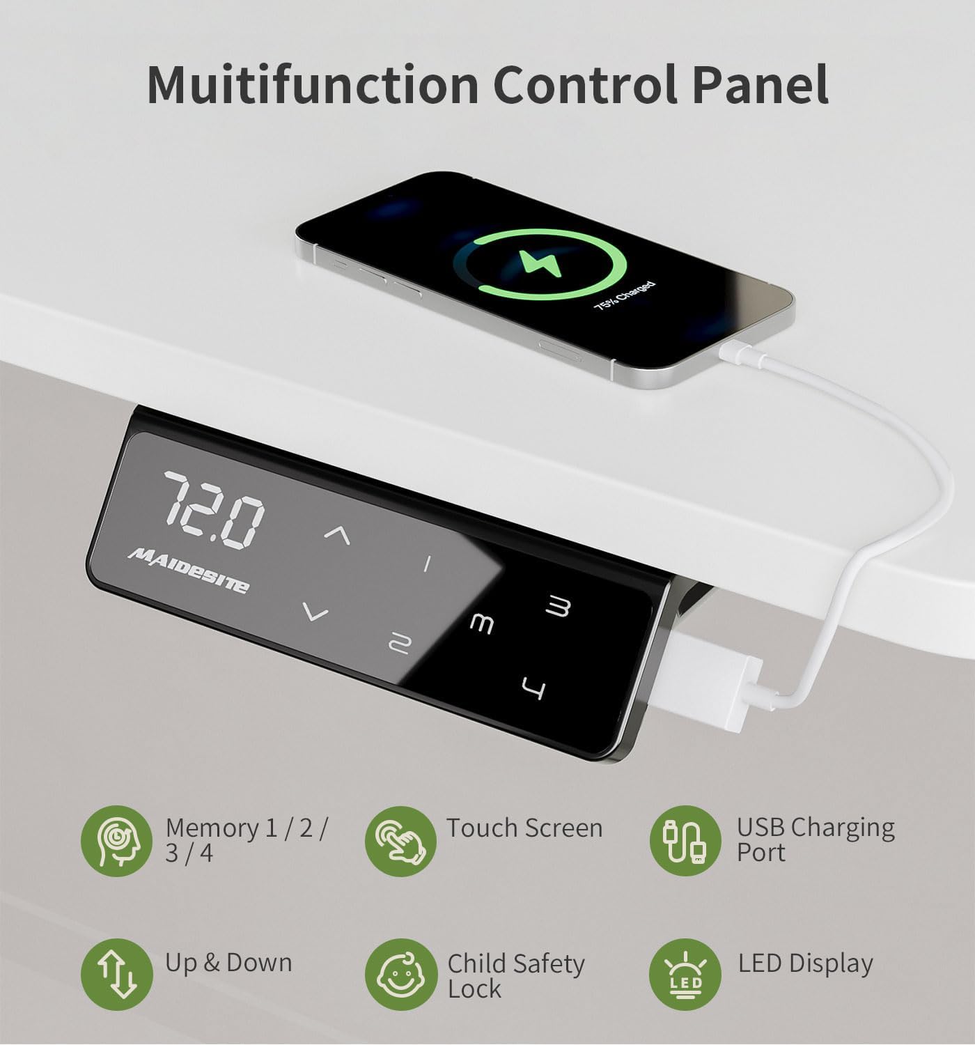 Unityj Uk Computers MAIDeSITe Standing Desk Electric Height Adjustable 2 1783 Unityj Uk Computers MAIDeSITe Standing Desk Electric Height Adjustable 2 1783