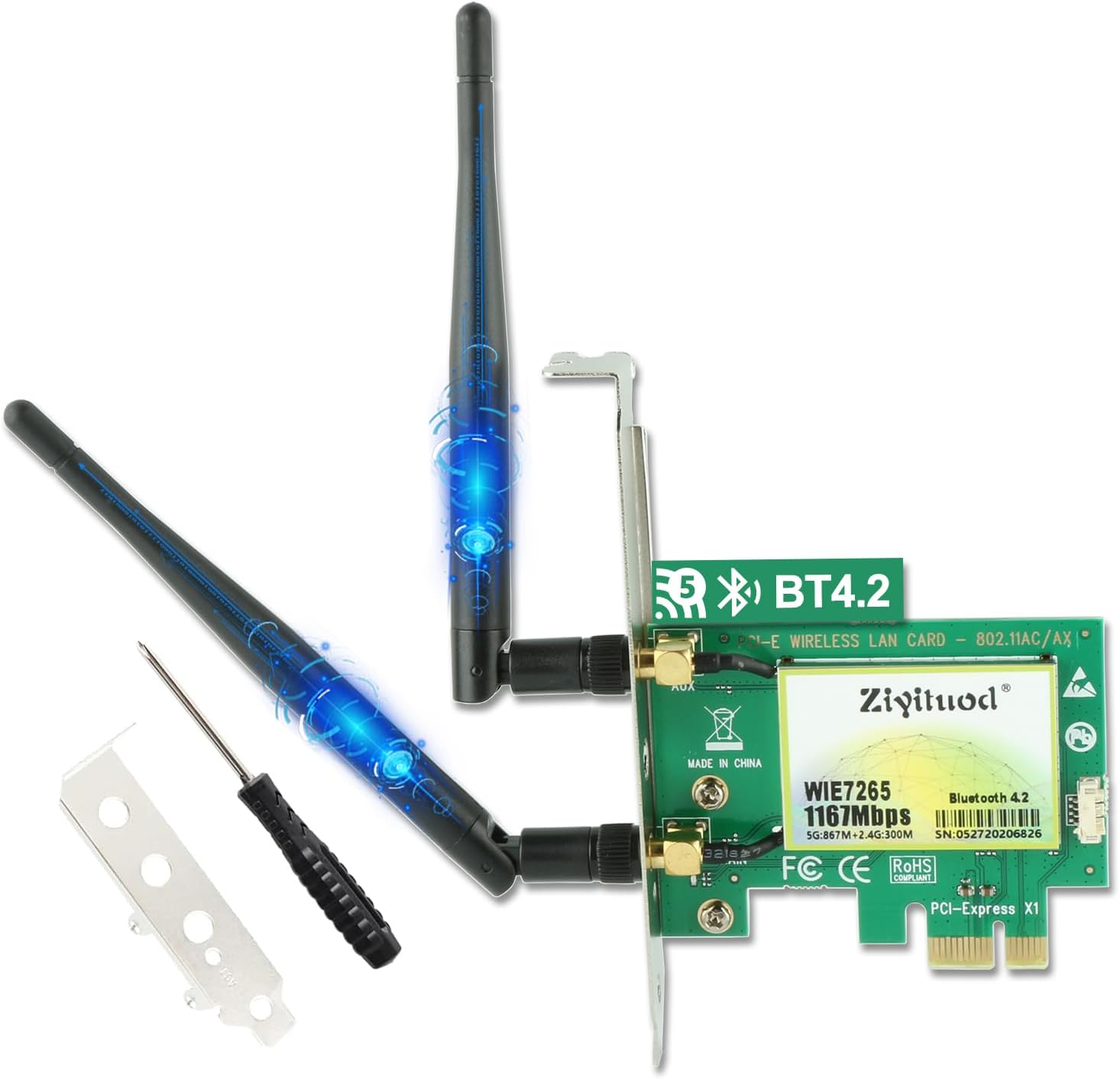Unityj Uk Computers PCI E WiFi Card For PC 1696 Unityj Uk Computers PCI E WiFi Card For PC 1696