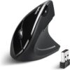 Perixx Ergonomic Vertical Wireless Mouse PERIMICE-713N – 2.4 GHz, 6 Buttons, Adjustable 800/1200/1600 DPI, Carpal Tunnel & RSI Pain Relief, Right-Handed Design, Power-Saving, USB Nano Receiver, Black