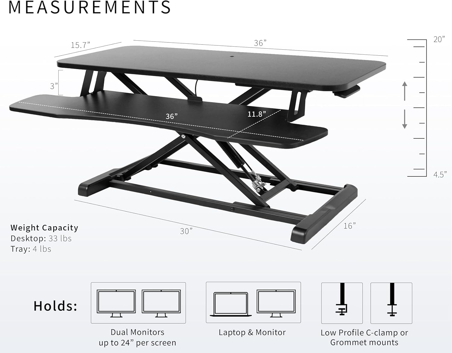 Unityj Uk Computers VIVO Height Adjustable Standing Desk 2 1822 Unityj Uk Computers VIVO Height Adjustable Standing Desk 2 1822