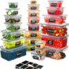 Chef’s Path Food Containers with Lids Set – 48-Piece (24 Pack) Airtight BPA-Free Storage, Stackable & Leak-Proof, for Pantry & Fridge Organization, Meal Prep, Variety Sizes, Dishwasher Safe