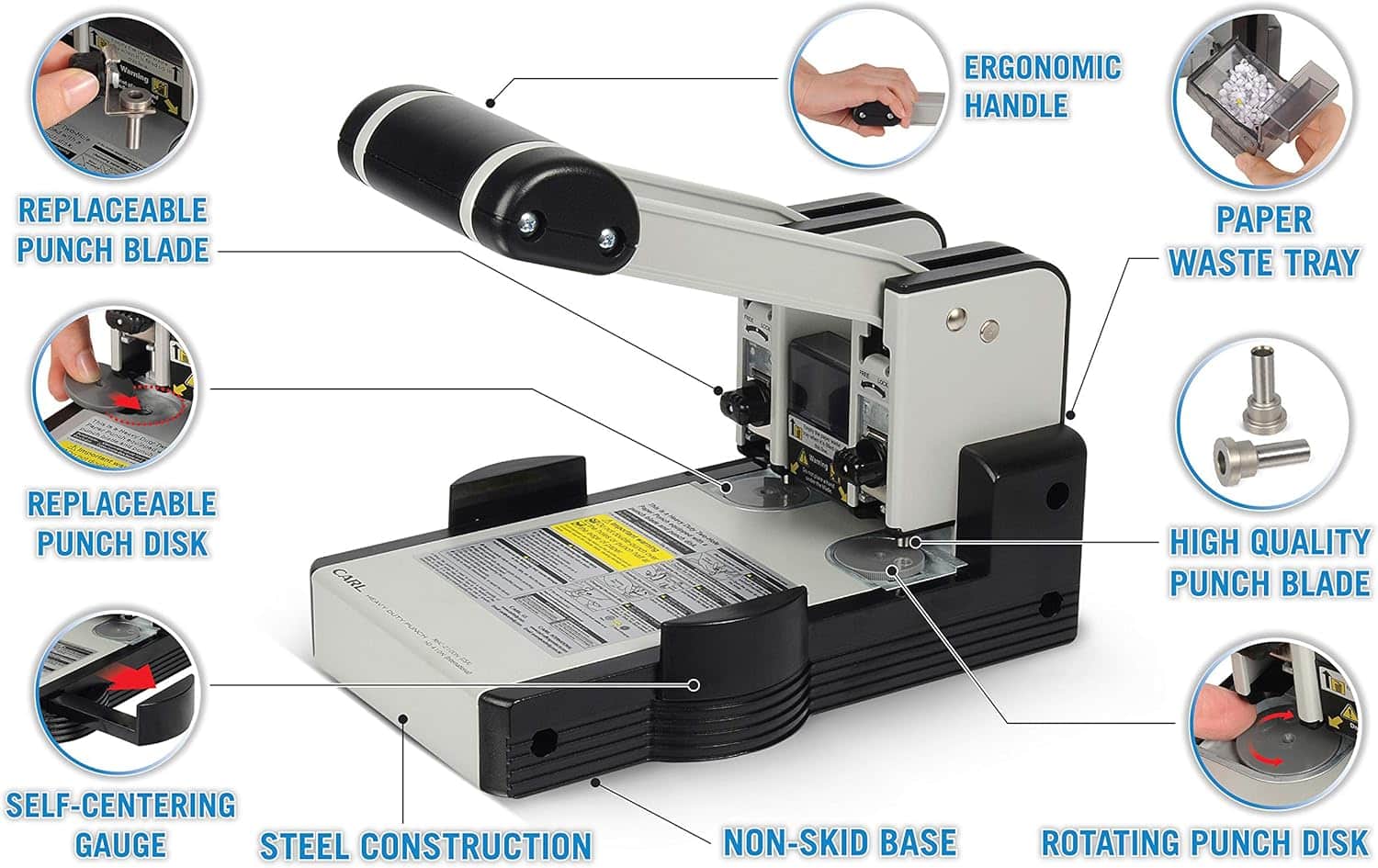 Unityj Uk Office Carl MFG Heavy Duty 2 Hole Punch 7 518 Unityj Uk Office Carl MFG Heavy Duty 2 Hole Punch 7 518