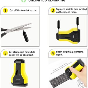 Unityj Uk Office Miseyo 2 In 1 Identity Theft Protection Roller Stamp 2 575