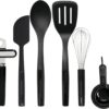 KitchenAid Kitchen Utensil Set 15 Piece – Heat Resistant, Dishwasher Safe, Durable Cooking Tools for Non-Stick Cookware, Ideal for Home Cooks, Chefs, Baking & Cooking, Onyx Black