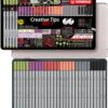 STABILO Pastel Multi-Tip Pen Set, Creative Tips ARTY Tin of 30 Assorted Colours, 5 Different Tips (0.2mm, 0.4mm, 0.7mm, 1mm, Brush), Water-Based Ink, Ideal for Artists, Students, Home, Office, and School Drawing, Lettering, and Sketching