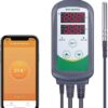 Inkbird Digital Thermostat with Probe ITC-308-WiFi – Wireless Temperature Controller for Homebrewing, Reptile Vivariums, Aquariums, Greenhouses, Pet Breeding, Incubation, Seedling Heat Mats, Heating and Cooling Dual Output, App Control