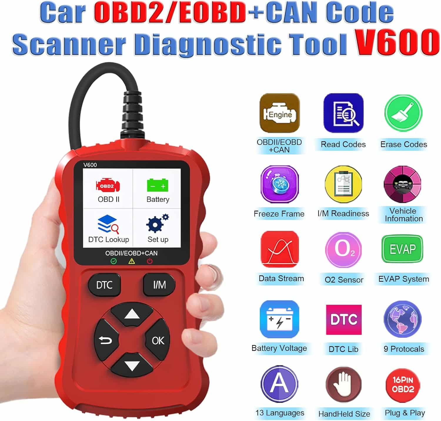 Unityj Uk Automotive Parts Accessories IKiKin OBD2 Scanner Car Diagnostic Tool 1 143 Unityj Uk Automotive Parts Accessories IKiKin OBD2 Scanner Car Diagnostic Tool 1 143