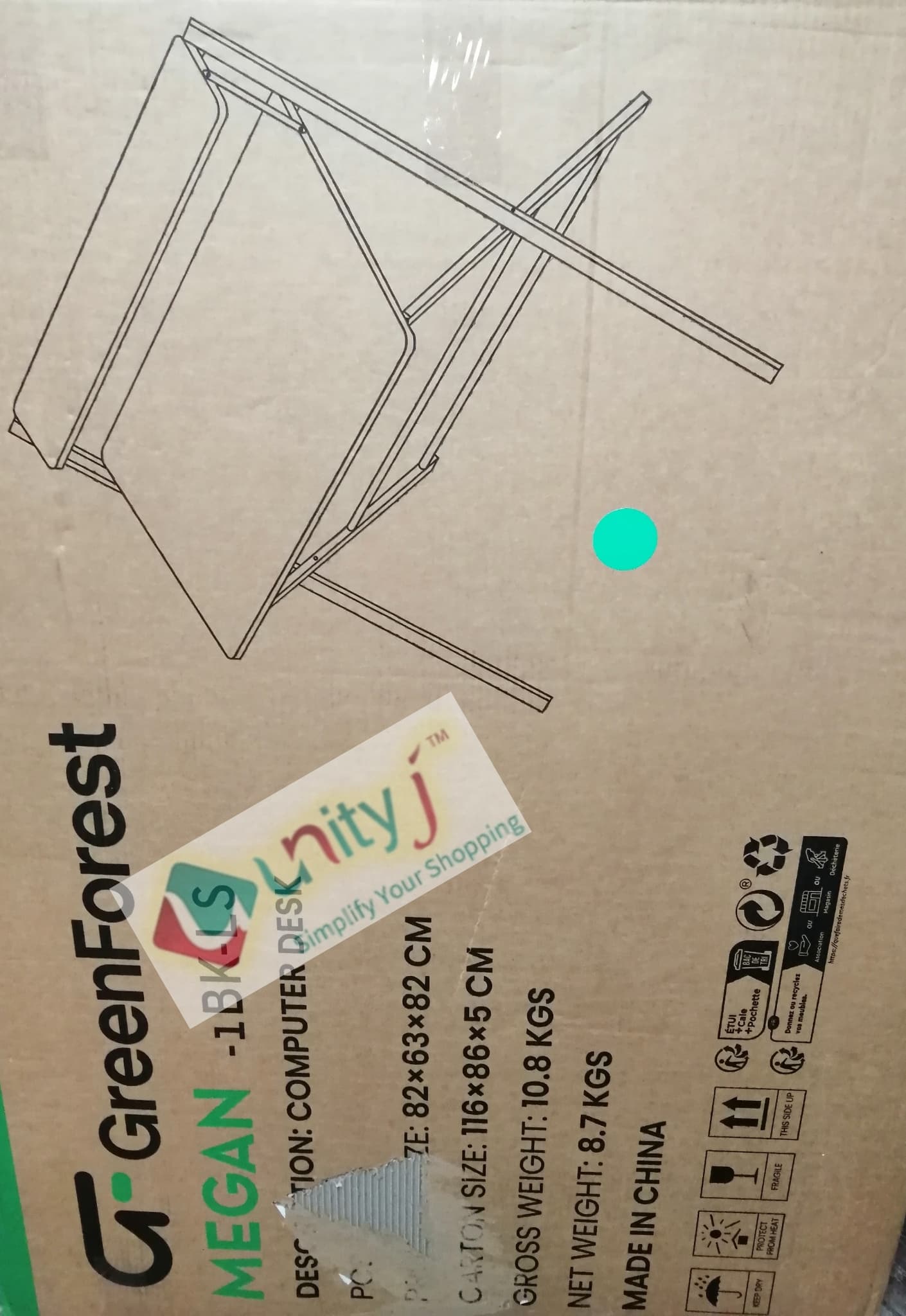 Unityj Uk Computers GreenForest Folding Desk, Black 1 1936 Unityj Uk Computers GreenForest Folding Desk, Black 1 1936