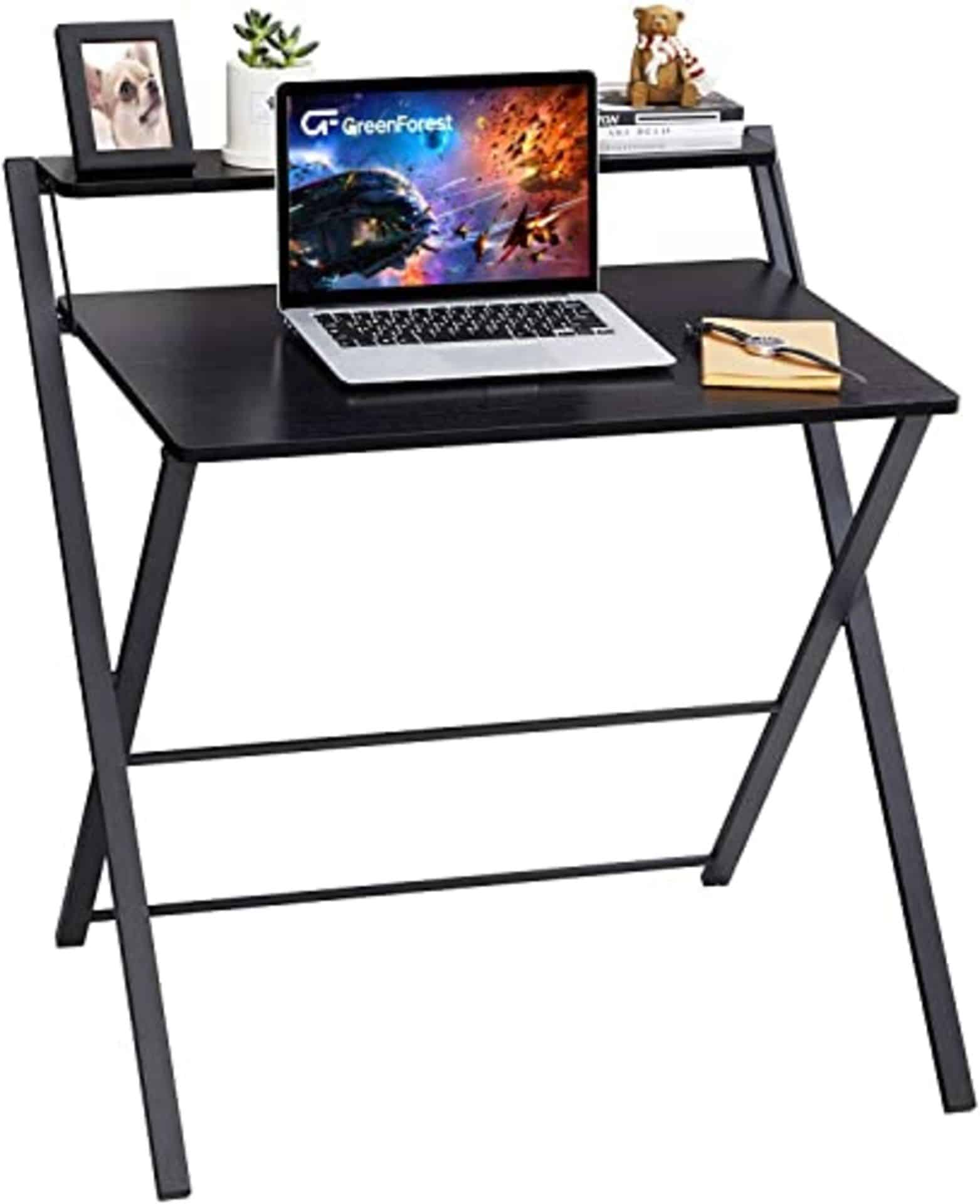 Unityj Uk Computers GreenForest Folding Desk, Black 1935 Unityj Uk Computers GreenForest Folding Desk, Black 1935
