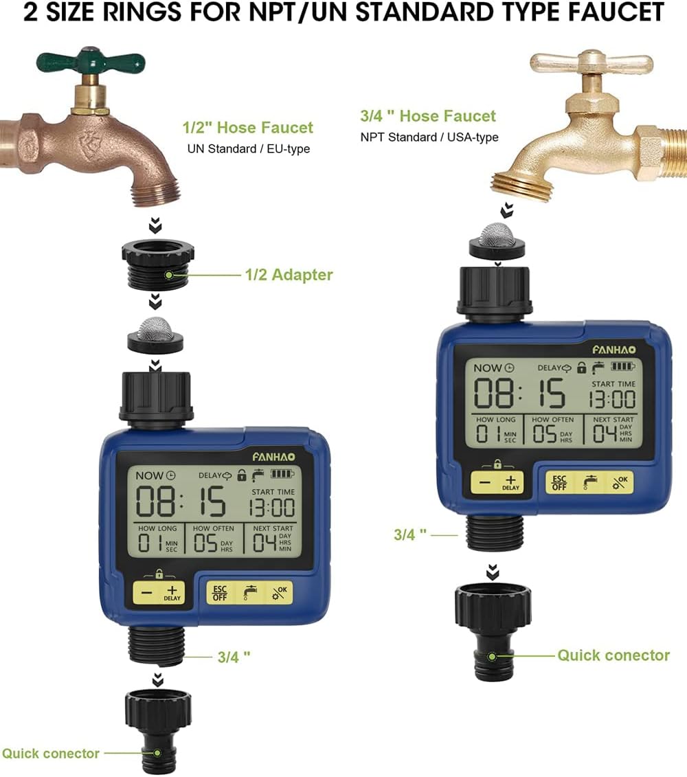 Unityj Uk Household FANHAO Automatic Garden Water Timer 4 678 Unityj Uk Household FANHAO Automatic Garden Water Timer 4 678