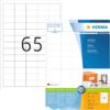 HERMA Self-Adhesive Labels 38.1×21.2mm – 200 A4 Sheets (13,000) White Sticky Multipurpose Labels for Home, Office, Business, Shipping, Warehouse, Packaging, Addressing – Jam-Free, Permanent Adhesion, Laser & Inkjet Printer