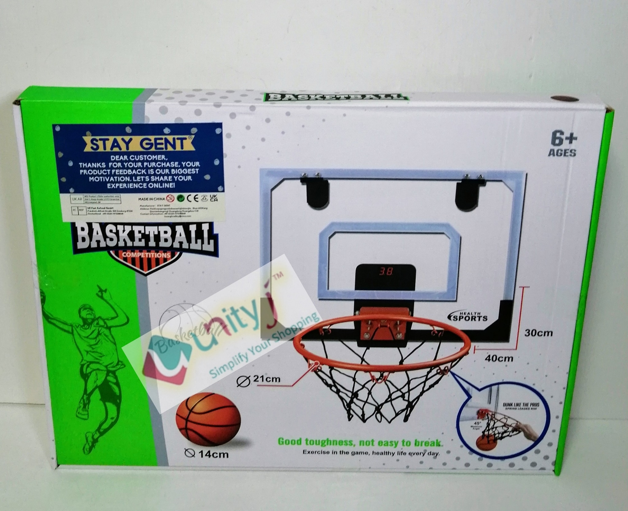 Unityj Uk Sports STAY GENT Mini Basketball Hoop 140 Unityj Uk Sports STAY GENT Mini Basketball Hoop 140
