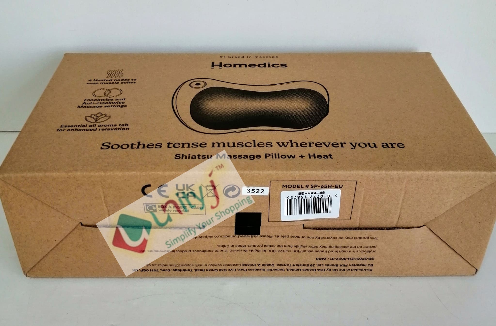 Unityj Uk Health HoMedics Shiatsu Massage Pillow With Deep Heat 1 618 Unityj Uk Health HoMedics Shiatsu Massage Pillow With Deep Heat 1 618