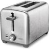 BELLA Stainless Steel 2 Slice Toaster with Extra Wide Slots – Compact Toaster for Small Kitchens, Students & Busy Mornings – 6 Browning Levels, Auto Shut-Off, Reheat & Cancel Functions, Crumb Tray – Toast Bread, Bagels, Waffles