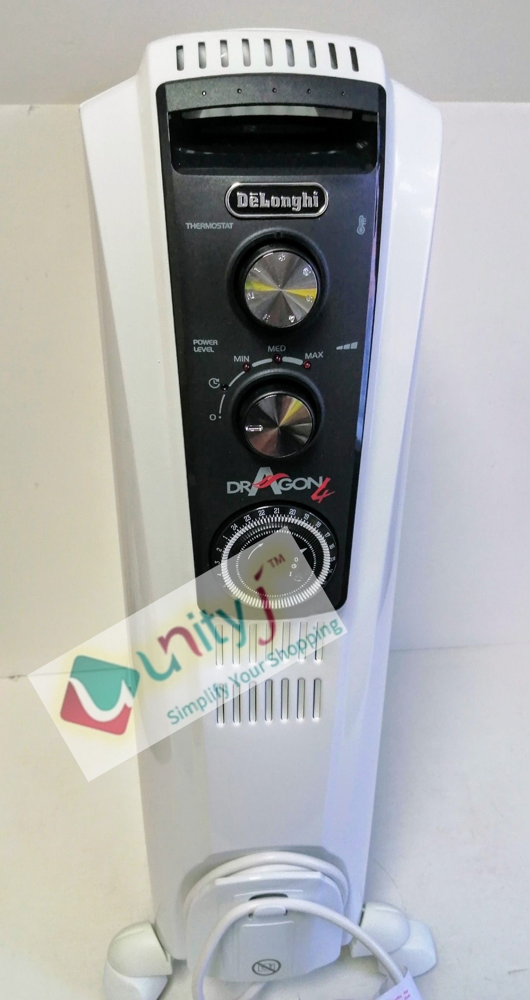 Unityj Uk Appliances De'Longhi Dragon 4 TRD40820T Oil Filled Radiator White 852 Unityj Uk Appliances De'Longhi Dragon 4 TRD40820T Oil Filled Radiator White 852