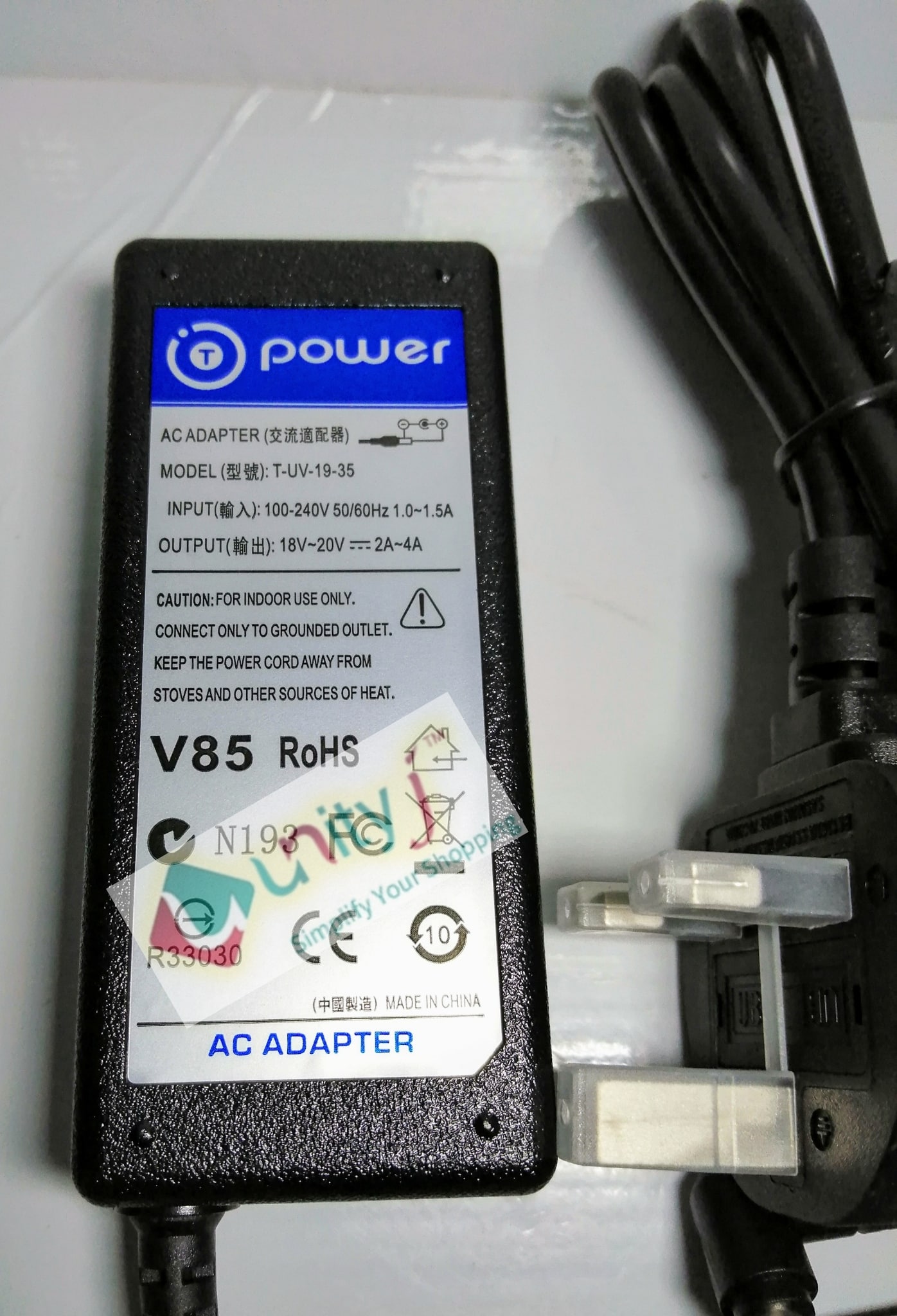 Unityj Uk Appliances T POWER Ac Adapter For 18v 916 Unityj Uk Appliances T POWER Ac Adapter For 18v 916