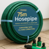 MYGARDEN Garden Hose Pipe 75m – Triple Layer Reinforced, Universal Fit with Spray Nozzle & Connectors, Heavy Duty Hose for Large Gardens, Car Washing, Outdoor Use, Patio & Driveway Cleaning