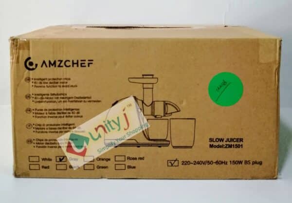 Unityj Uk Kitchen Appliances Used AMZCHEF Cold Press Slow Masticating Juicer Grey 2088