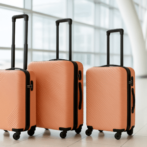 Unityj Uk Travel Neo 3 Piece Hard Shell Luggage Suitcase Pink MAIN 127