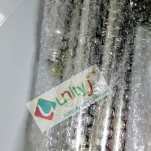 Unityj Uk Household MEQATS Curtain Pole With Round Finials, 76 To 368 Cm Silver 2 738