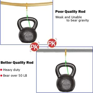 Unityj Uk Household MEQATS Silver Curtain Pole With Finials 3 733