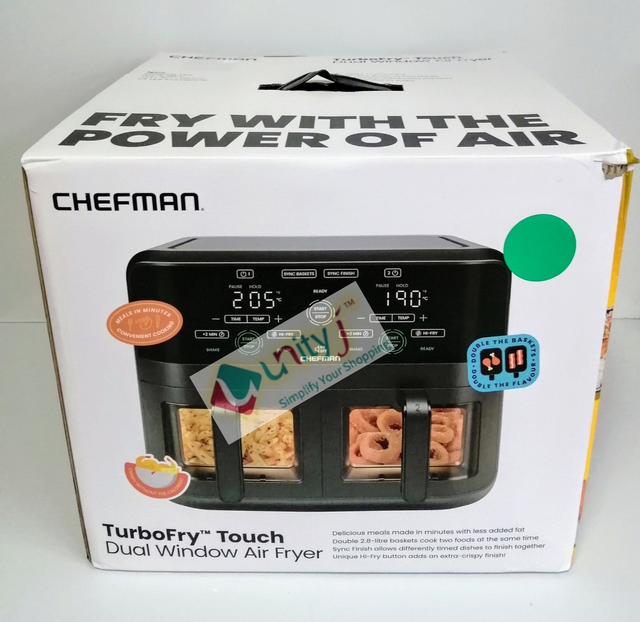 Unityj Uk Kitchen Appliances CHEFMAN 5.6L Dual Air Fryer Oven 2154 Unityj Uk Kitchen Appliances CHEFMAN 5.6L Dual Air Fryer Oven 2154