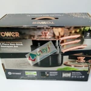 Unityj Uk Kitchen Appliances Tower Linear Non Stick Saucepan Set 4 2170