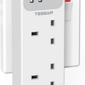 Unityj Uk Household TESSAN Double Plug Adaptor 766