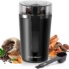 Aigostar Electric Coffee Grinder 200W – Stainless Steel Blade Grinder for Beans, Spices, Nuts & Seeds, BPA-Free Plastic, Removable Lid, Pulse Control, Safe Lock Design, Compact & Powerful for Home Kitchen & Daily Use