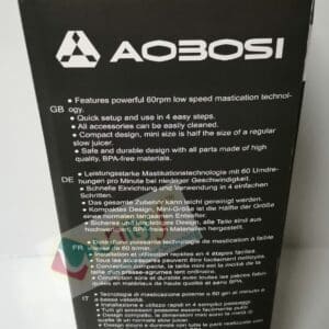 Unityj Uk Kitchen Appliances Aobosi Compact Cold Press Juicer 1 2246